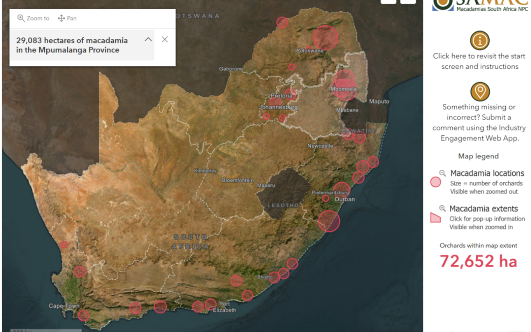 National mapping of macadamia and yield forecasting